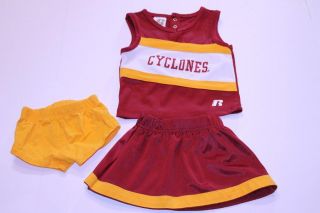 Infant/baby Girls Iowa State Cyclones 12 Months Cheerleader Cheer Outfit Dress 3