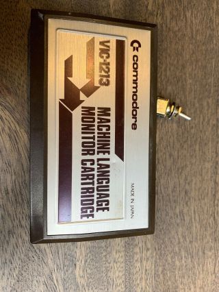 Commodore Vic 20 Machine Language Monitor Cartridge Vic - 1213 Japan