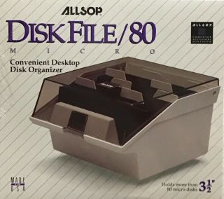 Allsop Disk File / 80 Convenient Desktop Disk Organizer 3.  5 " Disk Factory