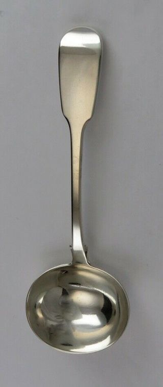 Antique Victorian 1849 English Sterling Silver Fiddle Gravy/sauce Ladle