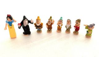 Vintage Bluebird Polly Pocket Snow White,  Witch And 6 Dwarfs - 8 Figures