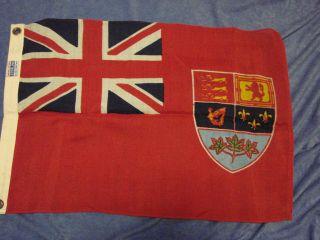 Vintage Canada British Empire Flag Wool 14x24 " Red Ensign