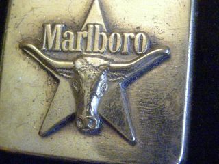 Vintage Brass Zippo Marlboro Star Longhorn Steer