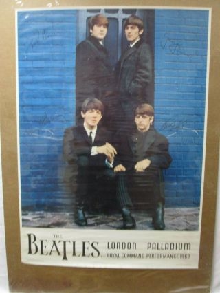 The Beatles Picture Rock Vintage Poster Garage 1964 London Palladium Cng666