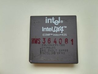 Intel 486 Dx4 100mhz,  A80486dx4 - 100,  Sx900,  Vintage Cpu,  Gold