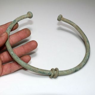 Scarce - Circa 1500 - 1000 Bc Celtic Bronze Torc - Perfect