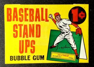 1964 Topps Stand - Ups Baseball Wax Pack Wrapper 1 Cent Vintage