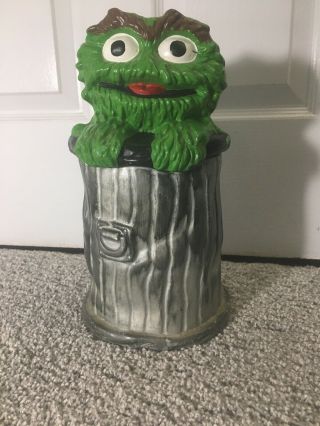 Oscar The Grouch Cookie Jar Vintage 972 1970s Muppets Inc.  Sesame Street