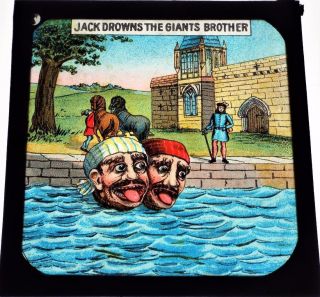 Jack The Giant Killer - Antique Set Of 8 Magic Lantern Slides - Primus