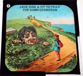 Jack The Giant Killer - Antique Set of 8 Magic Lantern Slides - Primus 2