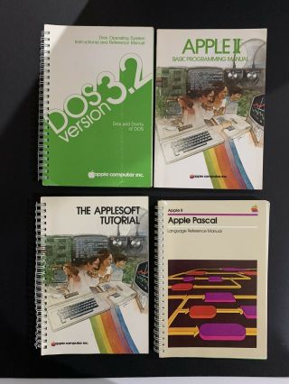 4 Vintage Apple Computer Manuals