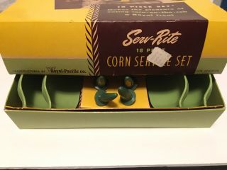 Vintage 1950 ' s Serv Rite Deluxe 18 Piece Corn Service Set Box 2