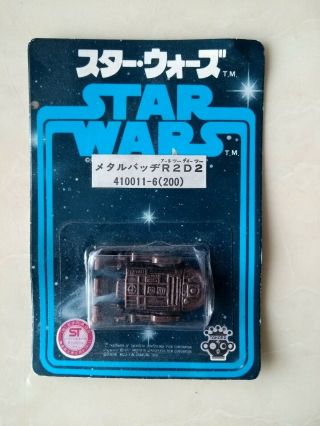 Vintage Star Wars Takara R2 - D2 Badge On Card Misc 3 Back Mint/.  Ex