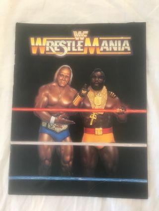 1985 Wwf Wrestle Mania Hulk Hogan & Mr.  T Program