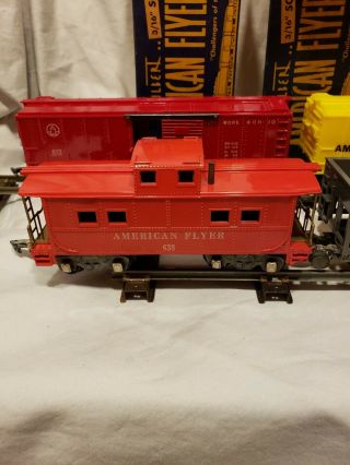Vintage Gilbert Toys American Flyer Box Cars,  Hopper Car and Caboose 2