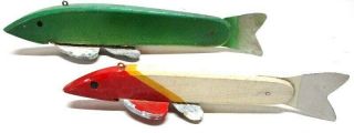 2 Old George Randall Pike Fish Spearing Decoy S Ice Fishing Lure S