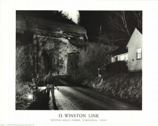 Seven - Mile Ford,  Va 1957 By O Winston Link Art Print Train Photo Poster 24x30
