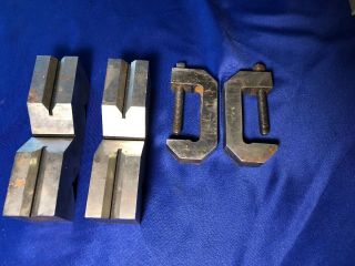 Vintage Machinist Tools Block Parallels Metal Milling Clamps