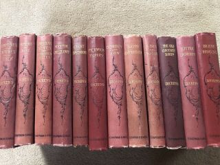 Vintage 12 Charles Dickens Books Chapman And Hall