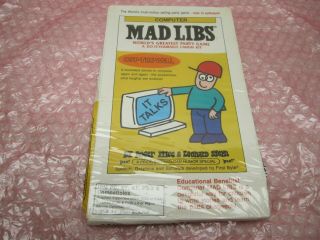 Mad Libs Computer Game Software Ibm Pc 5.  25 " 3.  5 " Floppy (crush Box)