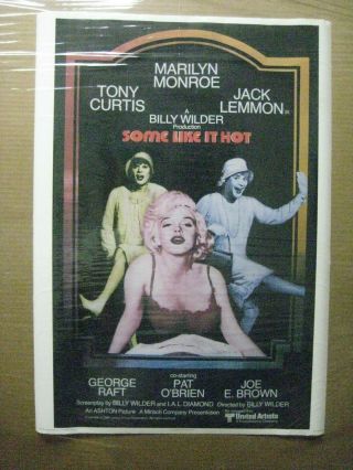 Vintage Marilyn Monroe Some Like It Hot Advertisement Poster 13187