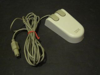 Vintage Ibm Ps/2 Two Button Mouse Model 6450350 Gray