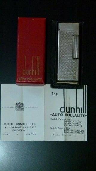 Vintage Dunhill Auto - Rollalite Cigarette Lighter Boxed With Instructions