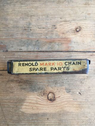 Rare Vintage 1920’s Renold - Coventry Motorbike Mark 10 Chain Spare Parts Tin 2