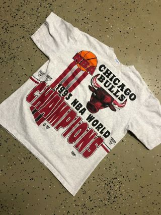 Vintage 1993 Nba Finals Champions Chicago Bulls Double Sided Salem Graphictee Xl