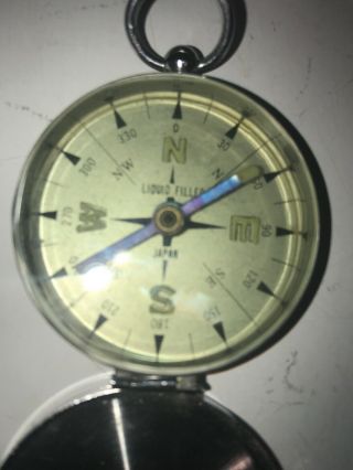 Vintage Precise Pathfinder Liquid Filled Compass Made In Japan