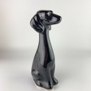Vintage Retro Mid Century Ceramic Black Dog Figurine Ornament