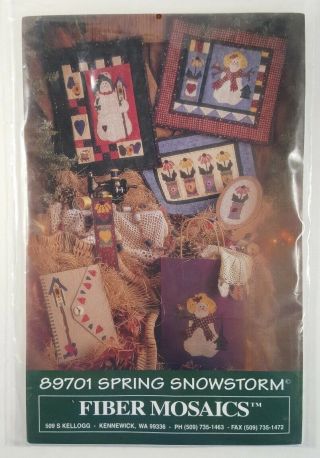 Spring Snowstorm Quilt Pattern Snowmen Springtime Fiber Mosaics 89701 Vintage