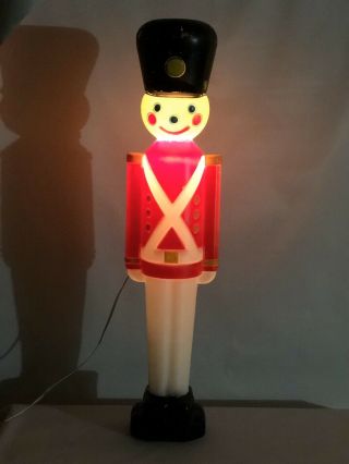 Vintage Empire Toy Soldier Nutcracker Christmas Blow Mold Yard Decor Light 31 