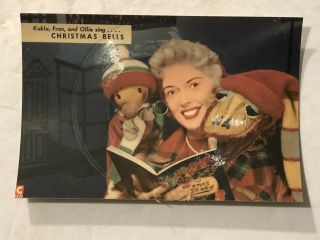 Vintage Kukla Fran & Ollie Baby Ruth Candy Bar Christmas Bells Record Card Nmt