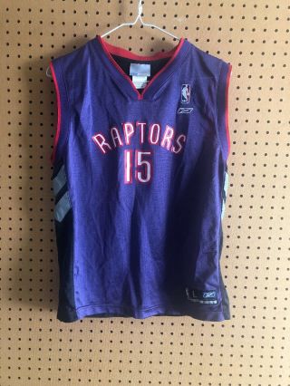 Vintage Toronto Raptors Vince Carter Jersey Youth Large Reebok Nba Basketball