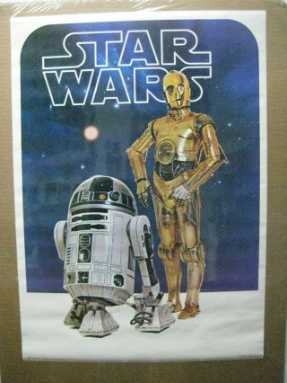 Robots Star Wars Movie Character Vintage Poster Garage 1977 Cng1115