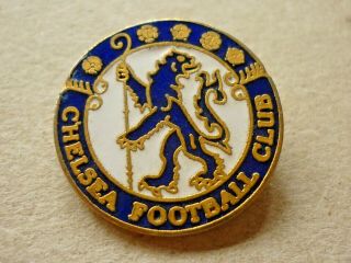 Vintage Chelsea Football Club Enamel Badge By Marples & Beasley