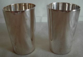 Vintage German 835 Silver Small Cups - - 50 Grams
