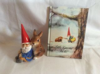 Vintage 1979 Unieboek B V Gnome & Rabbit Salt &pepper Shakers,  Little Gnome Facts