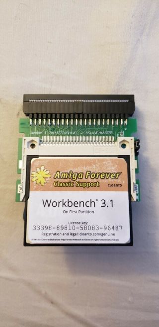 Workbench 3.  1 On 4gb Cf Card,  Ide Adapter For Commodore Amiga 600 & 1200