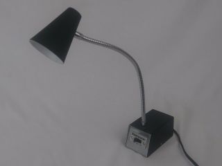 Vintage Small Mid Century Tensor Flexible Desk Lamp Cone Shade Gooseneck Black