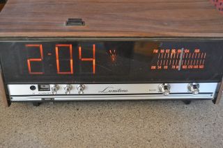 Retro Vintage Lumitone AM/FM Alarm Clock Radio Model R - 111 by Tamura Time Corp 3