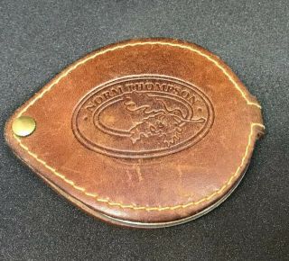 VINTAGE NORM THOMPSON Pocket Folding MAGNIFYING GLASS in Brown Leather Case 2