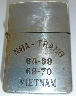 Zippo Lighter - Nha Trang - Us Special Operations - 1968 - 70 - Vietnam War - 8299