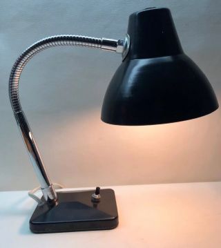 Vintage Mid Century Modern Retro Space Age Gooseneck Desk Lamp France
