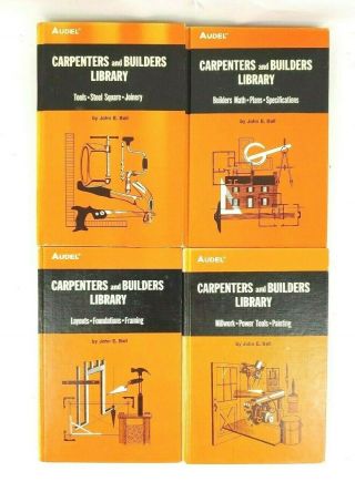 Audel Carpenters And Builders Library,  Complete 4 Volume Set Vtg 1978