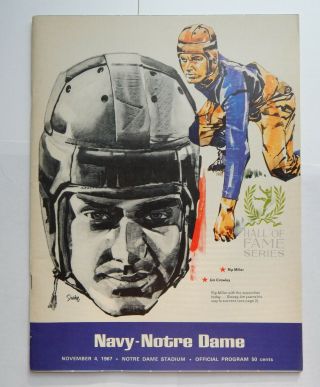 Notre Dame Fighting Irish Vs Navy Football Program (nov 4,  1967)