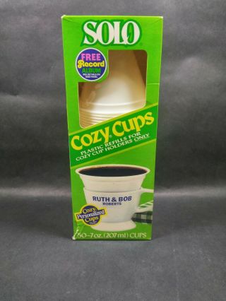 Vintage Solo Cozy Cups Refills Box Of 50 White 7 Oz