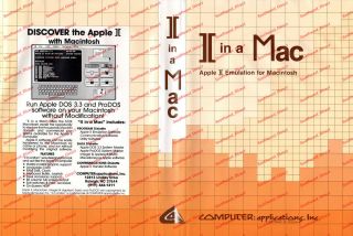 Vintage Apple Macintosh ][ In A Mac Apple Ii Emulation Software 1.  4mb Disk