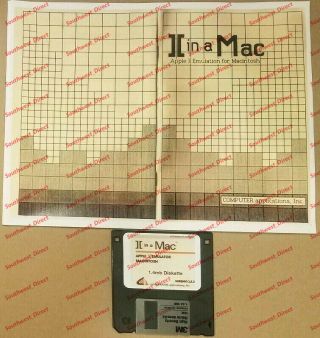 Vintage Apple Macintosh ][ in a Mac Apple II emulation software 1.  4mb disk 2